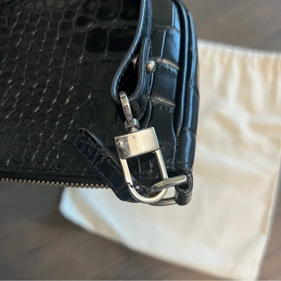 By Far Rachel Croco Embossed Leather Shoulder Bag - Picture 7 of 11